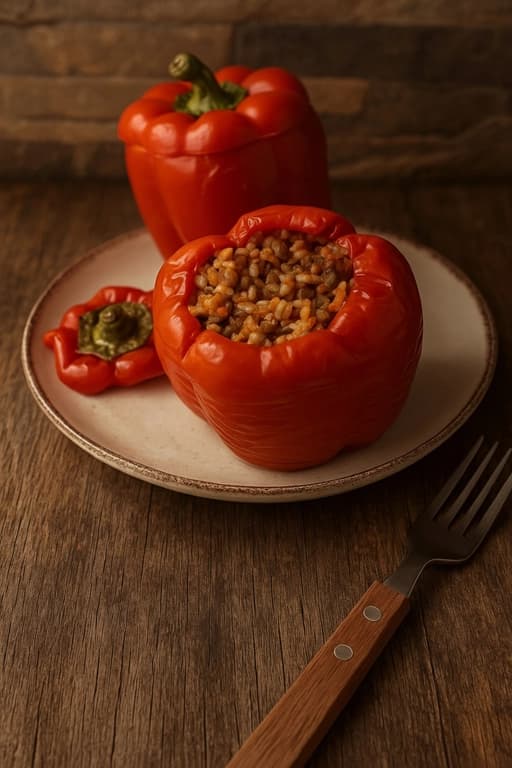 Lentil Stuffed Peppers